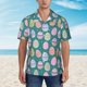 thumbnail image 2 of Fotbe Colorful Easter eggs Camisa Hawaiana para Hombre Unisex – Camisa Casual de Verano con Botones de Manga Corta de Algodón y Lino,Medium, 2 of 7