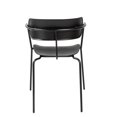 thumbnail image 4 of HomeRoots  Plastic Slat Back Dining Arm Chairs, Black - Set of 4, 4 of 5