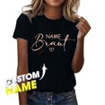thumbnail image 2 of Crew Neck T Shirts For Women Letter Print Fashion Short Sleeve Tee And Outfits Dressy Casual Women Tops, 2 of 4