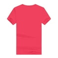 thumbnail image 4 of Txenfivo Womens T Shirts Short Sleeve Crewneck Loose Summer Tees Basic Tops for Women Trendy Casual Jersey T-Shirts Cotton Blouses, Hot Pink, L-4XL, 4 of 6