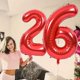thumbnail image 4 of 40 Inch Red Large Numbers Balloons 0-9, Number 5 Digit 5 Helium Balloons, Foil Mylar Big Number Balloons for Birthday Party Anniversary Supplies Decor, 4 of 4