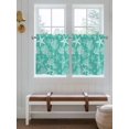 thumbnail image 2 of Teal Coastal 2 Panel Kitchen Curtains for Small Windows, Nautical Beach Starfish Coral Summer Bathroom Tier Curtain, Short Window Treatment for Bedroom/Living Room 55"x24", 2 of 6