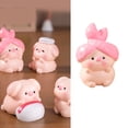 thumbnail image 2 of Beauty Makeup Piggy Miniature Figurine Desktop Decorations for Car Center Console and Rear View Mirrored Accessories, 2 of 8