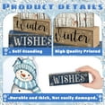 thumbnail image 6 of 4 Pcs Snowman Christmas Decor Wooden Snowman Blue and White Winter Tiered Tray Decor Christmas Table Centerpiece Wooden Rustic Winter Block Sign Farmhouse for Home Kitchen Shelf Gift, 6 of 13