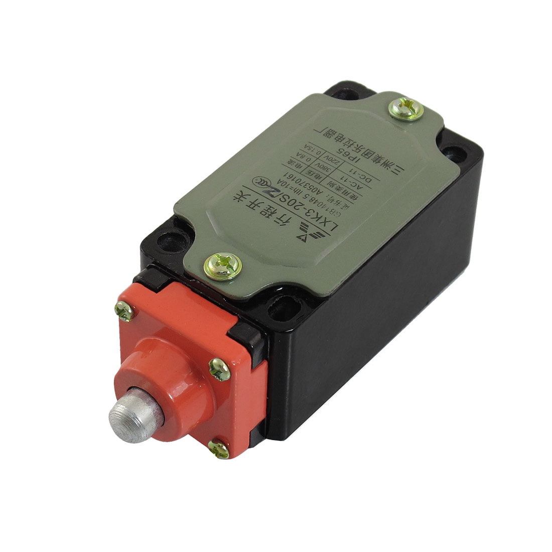 1NO 1NC SPDT Momentary Push Plunger Limit Switch 0.15A 220VDC 0.8A