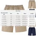 thumbnail image 2 of NAISIBABY Boys School Uniform Shorts Size 12, with Pockets Elastic Waist Flat Front Kids Stretch Twill Pull-On Shorts Khaki (5-15T), 2 of 6