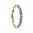 thumbnail image 2 of Tanzanite Round 2 mm Wedding Engagement Full Eternity Band Ring 925 Sterling Silver Yellow Gold Plated Gemstone Jewelry For Women Gift, 2 of 5