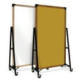 thumbnail image 4 of Ghent Prest Mobile Magnetic Whiteboard Carmel Oak Frame 74 x 40in, 4 of 4