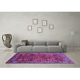 thumbnail image 3 of Ahgly Company Indoor Round Oriental Purple Traditional Area Rugs, 3' Round, 3 of 4