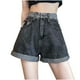 thumbnail image 2 of mfyjkho Pantalones Cortos De Gimnasio, Shorts Vaqueros De Cintura Alta De Color Liso Para Mujer Con Flecos Pantalones Cortos Para Mujer L, 2 of 8