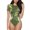 Surfing Dinosaur, variant on The Xecao Sunflowers Women's Crew Neck Body Suit, a short-sleeved bodysuit and basic swimsuit, both comfort and style for dating and daily life
