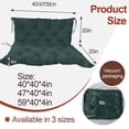 thumbnail image 5 of Porch Swing Cushions with Backrest, 2-3 Seater Waterproof Bench Pad Cushions, Thicken 4" Outdoor Swing Cushions, for Outdoor Patio Garden Furniture (40x47in, Dark Green), 5 of 7