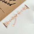 thumbnail image 3 of Dressy Chain Bracelet Compatible for Apple Watch Band 42mm 44mm 45mm 49mm, Elegant Bling Leaf Clover Chic Band for iWatch Series 9 8 7 6 5 4 3 2 1 SE Ultra Women Girls Wrist Strap, Rosegold, 3 of 6