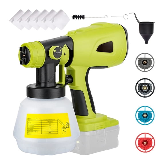 Cordless Paint Sprayer Cordless Paint Sprayer Adjustable Powerful Motor Electric Spray Paint Gun With Nozzle Handheld Paint Gun ,Easy to Clean