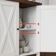thumbnail image 3 of QinaQin Aparador buffet estilo farmhouse con 2 puertas y repisa ajustable, credenza compacta para almacenamiento en sala, cocina o comedor, 3 of 9