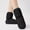 Black, variant on Womens Pink Puffy Boots - Warm Nylon Spandex, Elastic Cuff with Adjustable Strap, Non-Slip Reinforced Sole for Indoor & Outdoor, Size XXS-XL,Size XS