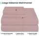 thumbnail image 2 of Sabanas Lisas Ubbe, Tamaño Matrimonial, Color Rosa Palido, 4 Piezas, 2 of 7