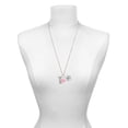 thumbnail image 3 of Delight Jewelry Silvertone Crystal Script ''Faith'' - Hot Pink Heart Nurse Strong Zoe Necklace, 3 of 4