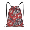 thumbnail image 1 of Xecao Dragons2 Pattern Sports Drawstring Backpack - String Swim Gym Bag with Wet Proof Pocket for Women&Men-Small, 1 of 6