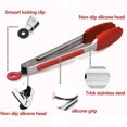 thumbnail image 2 of Accesorios para utensilios de cocina 3 piece set Food Grade Stainless Steel Kitchen Tongs for Cookig 7 ，9，12 Inch Heavy Duty Locking Metal Food Tongs Non-Slip Grip Zhivalor 2033663-1, 2 of 4