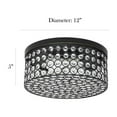 thumbnail image 3 of Elegant Designs 12 Pouces Elipse Crystal 2 Lumières Rond Plafond Affleurant & amp;#44; Bronze de Restauration, 3 of 3