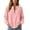 Pink, variant on DYTTDG Women's Half Zip Pullover Sweatshirt, Crew Neck Drop Shoulder Long Sleeve Solid Casual Loose Top
