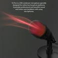 thumbnail image 4 of TFixol RGB Gradient USB Condenser Microphone with 180° Rotation, Noise Reduction for PC Gaming & Streaming, Plug & Play, 5/8" Thread, V3Pro, Black, 4 of 6
