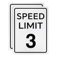 thumbnail image 1 of Uxcell 2-Pack Speed Limit 3 MPH Sign 16" x 12" Aluminum Weather Resistant Traffic Sign, 1 of 2