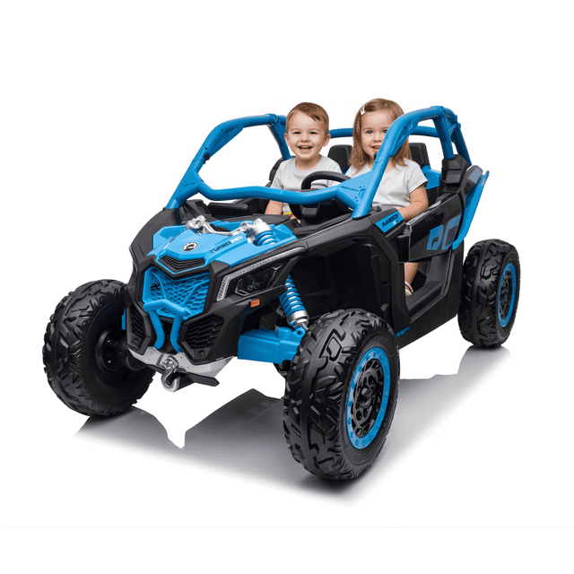 KidsVIP 2x24V Can-Am Maverick RS 2 Seater 4x4 Ride On UTV Buggy with Rubber Wheels, Music & Remote