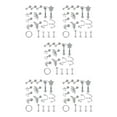 thumbnail image 1 of maskred 17Pcs Élégant Boucles d'Oreilles en Acier Inoxydable Bijoux Nez Bagues Argent 5Set, 1 of 6