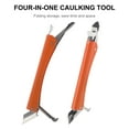 thumbnail image 2 of Mistaha 4-in-1 Stainless Steel Caulking Scraper Set - Multi-functional Grout Remover Tool Kit in Orange Color, 2 of 7