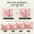 thumbnail image 6 of Silk Pillow Cases with Zipper, Pillow Case,Baby Pink,Standard,1pc, 6 of 7
