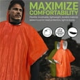 thumbnail image 2 of Jkung Emergency Survival Raincoat Reversible Reusable Weather Resistant Heat Retention Poncho with Hood Camping Supplies, 2 of 8