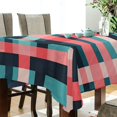 thumbnail image 5 of Yayeee Tablecloths 54" x 54" Rectangle Wrinkle Resistant Party Table Cover, Red Teal Stripes, 5 of 8