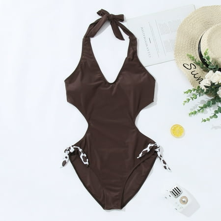 

Cathalem Matching Family Pajamas New Years Swimsuit for Women Parent-Child Bikini Mother Daughter Merry Christmas Pajamas Family Suit Coffee Large