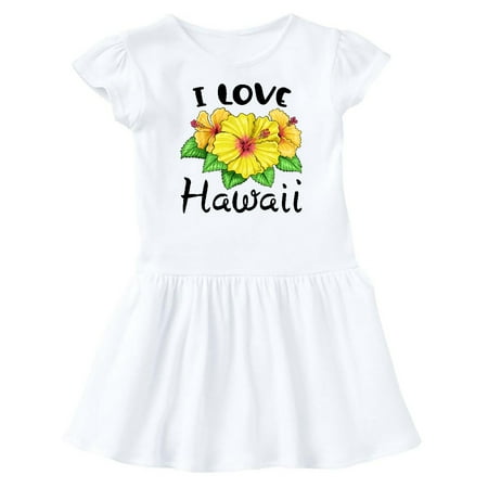

Inktastic I Love Hawaii Hibiscus Flowers Gift Baby Girl Dress