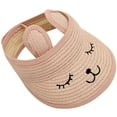 thumbnail image 1 of OULII 1Pcs Chapeau Visière Grand Bord Rose pour Femmes Protection Solaire Rassemblement d'Amis, 1 of 8