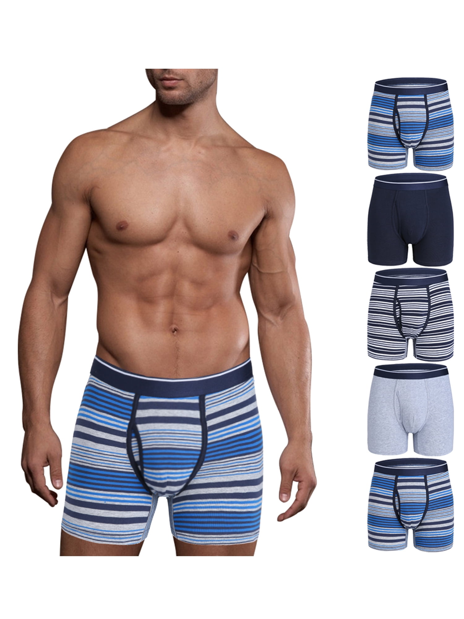 Mens Boxer Briefs 5 Pack No Ride-up Comfortable Breathable Cotton Sport Short Leg Underwear Mens Boxer Briefs 5 Pack No Ride-up Comfortable Breathable Cotton Sport Short Leg Underwear