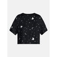 thumbnail image 5 of Way to Celebrate Women's Hacci Knit Short Sleeve Sleep Top, Sizes XS to 3X, 5 of 5