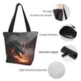 thumbnail image 4 of Disketp Fiery Black Dragon Attack Bolsa de Hombro Casual para Mujer, Bolso Cruzado para Compras, Viajes y Uso Diario, 4 of 6