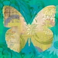 thumbnail image 2 of Robertson, Walter  12x12 Black Ornate Wood Framed with Double Matting Museum Art Print Titled - Blue Pop Butterfly, 2 of 4