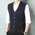 thumbnail image 1 of UANWENN Men's Sweater Vest Casual Sleeveless Pattern Pullover Warm Autumn Winter Layering Stretchable Comfortable Lightweight Versatile Fall Sweaters for Men plus Size Sweater Dress for Men Fall Work, 1 of 3