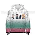 thumbnail image 4 of Sudadera con capucha con estampado 3D de Demon Slayer para niños pequeños, sudaderas de anime para niños y niñas, jerséis de dibujos animados, tops para niños, abrigos, sudadera escolar, 4 of 4