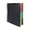 Black-M, variant on Spiral Loose Leaf Folder,6/12 Pocket Project Organizer, Grey Poly Portfolio with Assorted Tabs, 1/3 Cut Tabs Letter Size, Tear-Resistant Expanding File for Documents