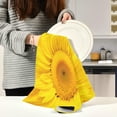 thumbnail image 6 of Coolnut 1 Pack Sunflower Kitchen Towels Highly Absorbent, Super Soft Dishcloths 18 x 28 Inches Reusable Quick Drying Tea Towels Set for Home,Kitchen Decor Wash cloth, 6 of 7