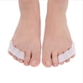 thumbnail image 2 of Haobase 2pcs Three-hole Little Toe Separator Overlapping Toes Bunion Blister Pain Relief Toe Straightener Protector Foot Care Tool, 2 of 4