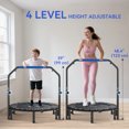 thumbnail image 4 of Soozier Trampoline de Rebond 45 Pouces pour Adulte avec Poignée Ajustable, Bleu, 4 of 10