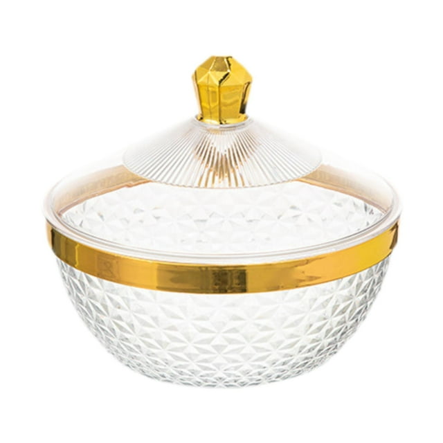 Frutero con tapa para encimera de cocina, frutero transparente, para comedor Redondo S