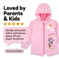 thumbnail image 7 of Disney Minnie Mouse Toddler Girls' Hooded Zip-Up Rain Jacket Umbrella Pink, 7 of 7