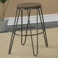 thumbnail image 3 of Furniture of America Mandy Metal Bar Stool in Silver Gun Metal (Set of 2), 3 of 5